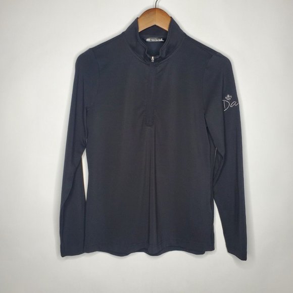 Travis Mathew Other - Travis Mathew Mens 1/4 Zip Pullover Size S Black The Dave Logo Long Sleeve Golf